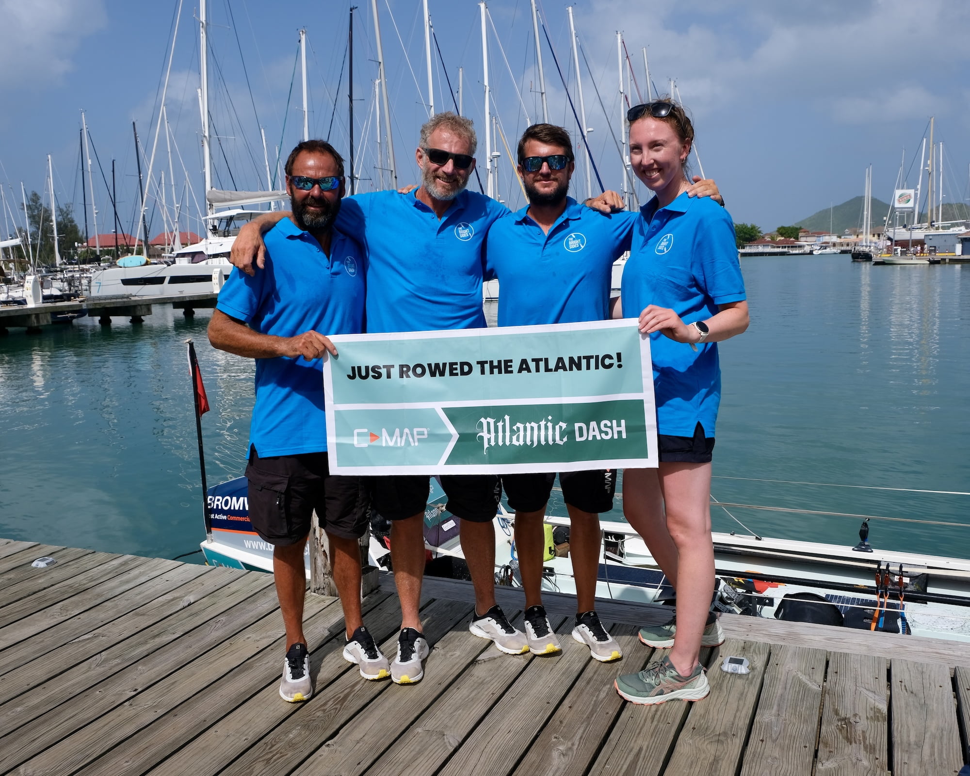 Image of Brightsides returning home having finished the Atlantic Dash